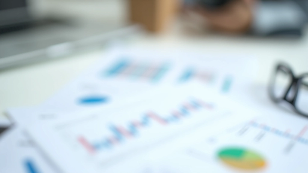 Investment portfolio chart showing stock market performance with financial newspaper and analysis documents